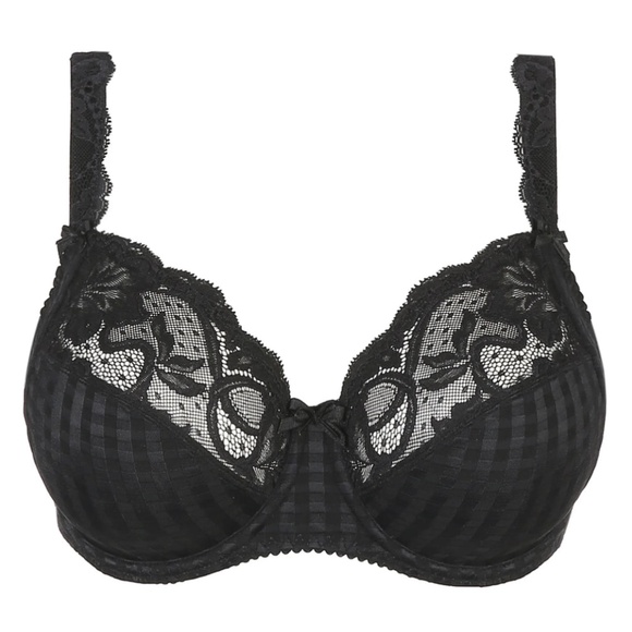 Prima Donna Madison full cup black lace gingham underwire premium bra 40 C - Picture 4 of 16